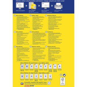 Produktbild für Adressetiketten Zweckform L7651-25, weiß