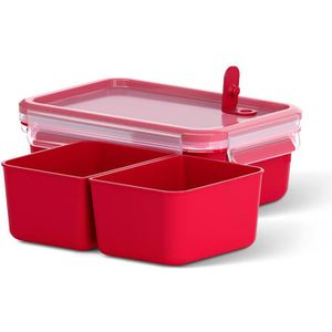 Produktbild für Mikrowellengeschirr Emsa Clip &amp; Micro, rot, aus Kunststoff