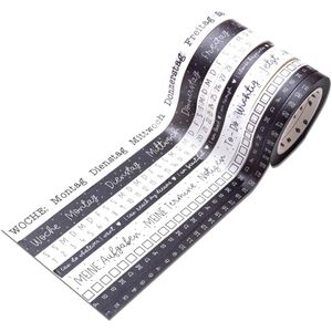 Produktbild für Washi-Tape Papierdrachen Bullet Journal, schwarz