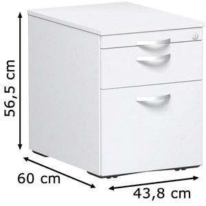 Produktbild für Rollcontainer Geramöbel Flex, Holz, weiß