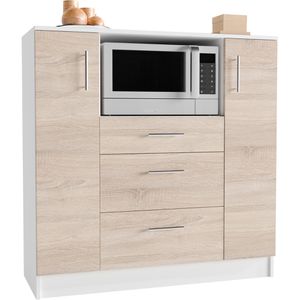 Produktbild für Küchenschrank VCM Esilo 919420, eiche / weiß, (BxH) 109x110 cm