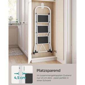Produktbild für Klapptritt Songmics GSL03WT, weiß, aus Stahl