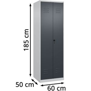 Produktbild für Spind CP-Möbel 80002-20 Classic PLUS, Doppelspind, anthrazit