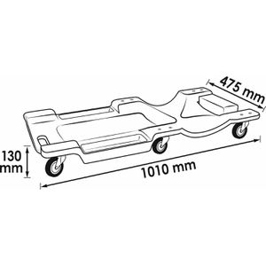 Produktbild für Werkstatt-Rollbrett Vigor V6973, bis 150kg
