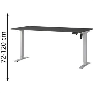 Schreibtisch Germania Profi 3.0, 8024-640, graphit / silber
