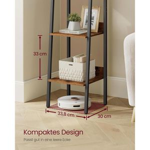 Produktbild für Bücherregal Vasagle LLS108B01, schwarz / vintage braun