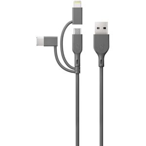 Produktbild für Ladekabel GP Batteries GPCBCY1NGYUSB313, grau, 1m