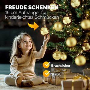 Produktbild für Weihnachtskugeln Deuba 102108, gold