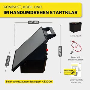 Produktbild für Weidezaungerät Horizont ranger AS3000, 10390, mit Solar