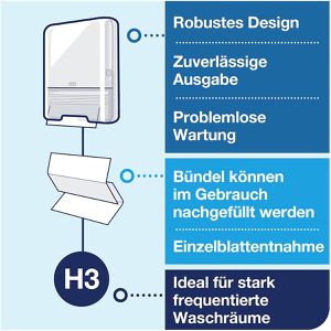 Produktbild für Handtuchspender Tork Elevation Mini, 553108, H3