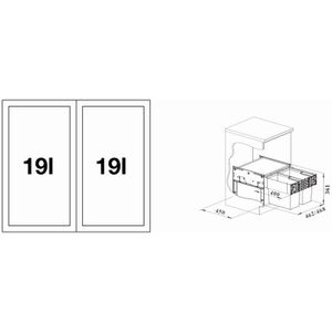 Produktbild für Einbaumülleimer BLANCO Select II 50/2, 526201