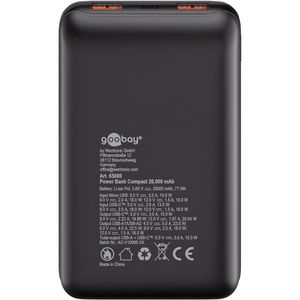 Produktbild für Powerbank Goobay 65869 Kompakt, 20000mAh