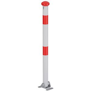 Produktbild für Absperrpfosten Alberts Grünenthal, rot/weiß, aus Metall