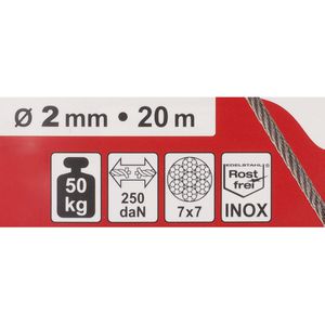 Produktbild für Drahtseil Dörner+Helmer 190390, Traglast bis 50 kg