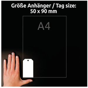 Produktbild für Hängeetiketten Zweckform T3002-10, 90 x 50 mm