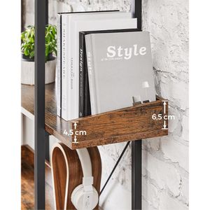 Produktbild für Bücherregal Vasagle LLS110B01, schwarz / vintage braun