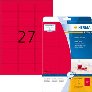 Universaletiketten Herma 5045 Special, neon-rot