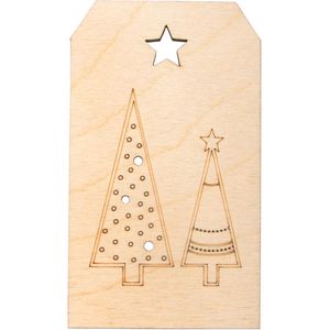 Hängeetiketten Rayher Holzanhänger, 4,8 x 8,2 cm