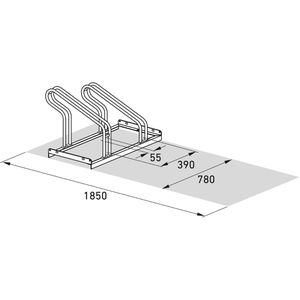 Produktbild für Fahrradständer WSM 2052 BF, Bodenmontage / freistehend