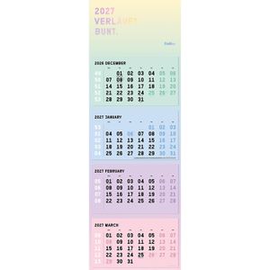 4-Monatskalender Folia 066, Regenbogen, Jahr 2027