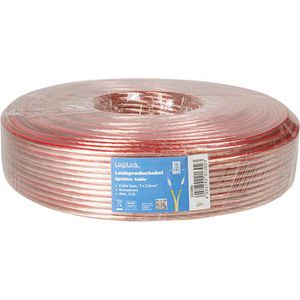 Lautsprecherkabel LogiLink CA1085, transparent