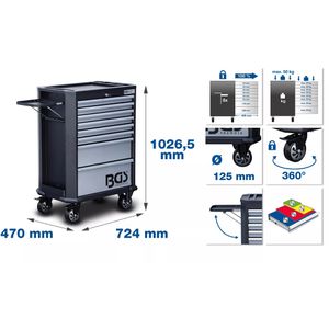 Produktbild für Werkzeugwagen BGS-technic 4007, bestückt