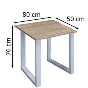 Produktbild für Schreibtisch VCM Lona, 914622, sonoma eiche / silber