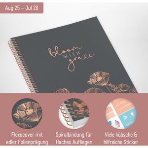 Produktbild für Schülerkalender Häfft College-Timer Poppy, Schuljahr 2025/2026