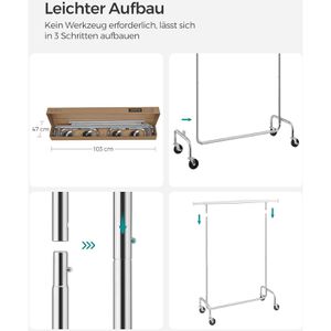 Produktbild für Garderobenständer Songmics HSR11S, silber