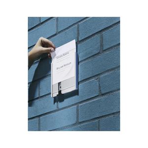 Produktbild für Türschild Durable 4801-23, Info Sign A6, silber