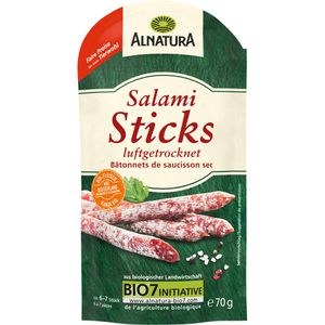 Fleischsnack Alnatura Salami-Sticks, BIO