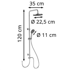 Produktbild für Duschsystem Wenko Watersaving, verchromt