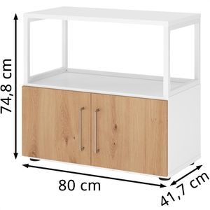 Produktbild für Kombischrank Hammerbacher FW28T1RG, weiß / asteiche
