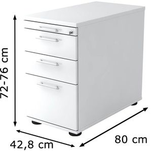 Produktbild für Standcontainer Hammerbacher N-Serie, weiß