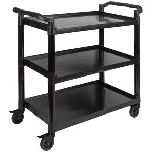 Produktbild für Servierwagen APS 11944, schwarz, aus Aluminium / Kunststoff