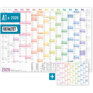 Produktbild für Plakatkalender Häfft 10038-3 Rainbow gefalzt, 2026