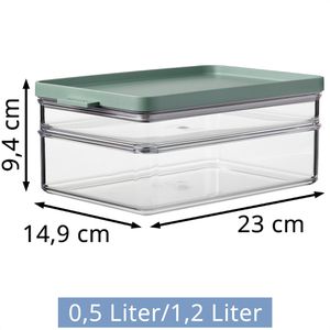 Produktbild für Aufschnittbox Mepal Omnia Kühlschrankdose Duo, aus Kunststoff