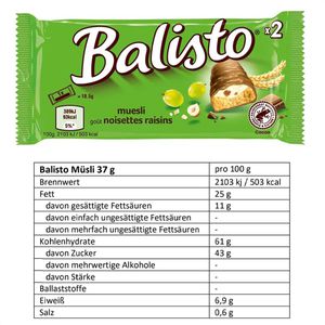 Produktbild für Schokoriegel Balisto Runddose