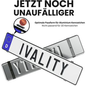 Produktbild für Kennzeichenhalter IVALITY Premium Klick