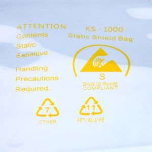 Produktbild für Druckverschlussbeutel BJZ Shielding-Beutel, 75 x 125 mm