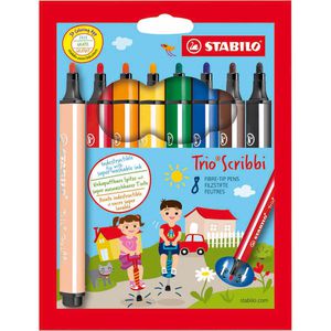 Produktbild für Filzstifte Stabilo Trio Scribbi 368/8-01