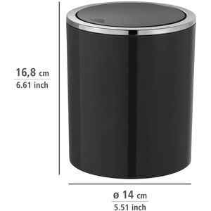 Produktbild für Mülleimer Wenko Inca, schwarz