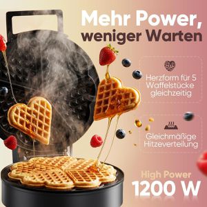 Produktbild für Waffeleisen Clatronic WA3832 Waffelautomat, 1200 Watt