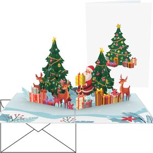 Produktbild für Weihnachtskarte papercrush Weihnachtsmann&amp;Rentiere