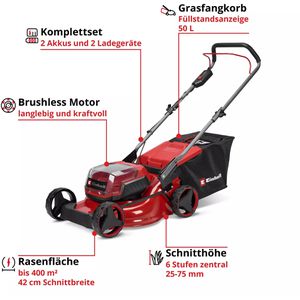 Produktbild für Rasenmäher Einhell GC-CM 36/42 Li BL, 3413352, Akku
