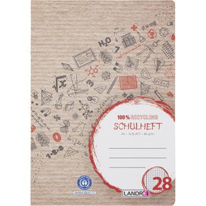 Produktbild für Schulheft Landre 100050218, Recycling, A4