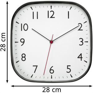 Produktbild für Wanduhr TFA 60.3076.01, Kunststoff, analog, Quarzuhr