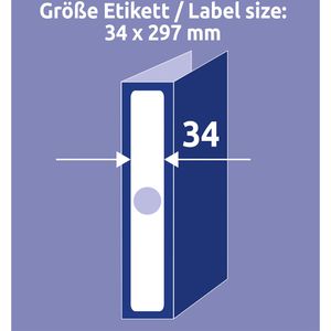 Produktbild für Rückenschilder Zweckform L4756-25, weiß