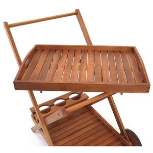 Produktbild für Servierwagen CASARIA 100537, braun, aus Akazienholz