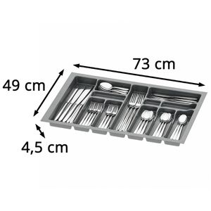 Produktbild für Besteckkasten Sossai Divio, anthrazit, aus Kunststoff